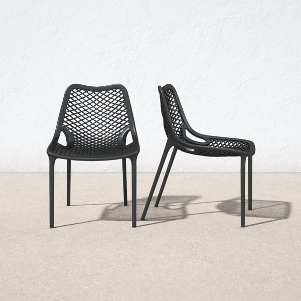 AllModern Farrah Outdoor Stackable Dining Side Chair & Reviews Wayfair